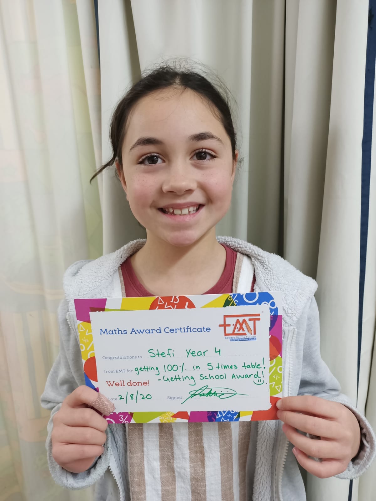 Stefi, Year 4, 100% In 5 Times Table